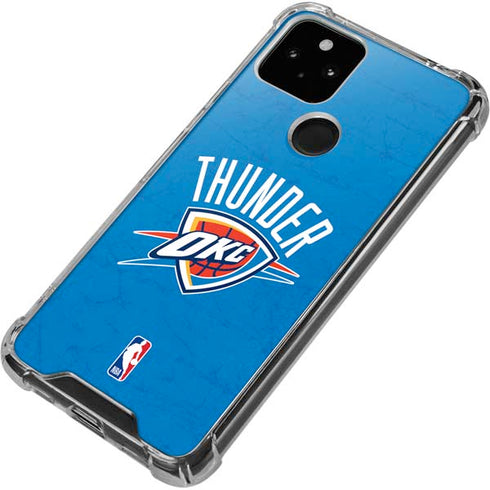 NBA OKC Thunder Distressed Google Pixel 4a 5G Clear Case